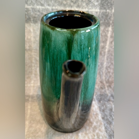Vintage Blue Mountain Pottery Coffee Pot Blue & Green Drip Glaze - Picture 4 of 13